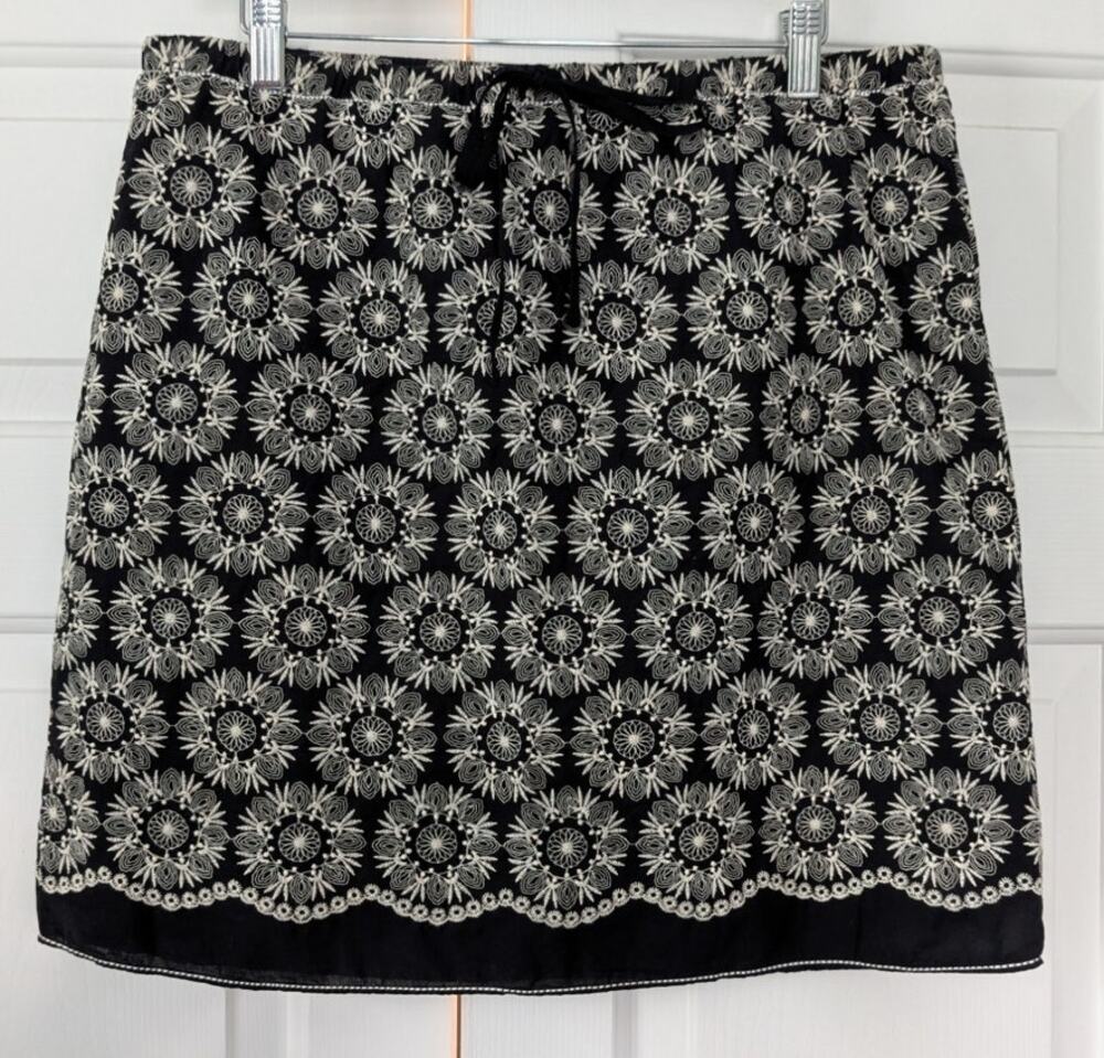 Sophie Max Cotton Embroidered Skirt